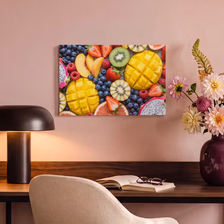 Fruit - Versneden - Kleurrijk - Eten - Gezond canvas 2cm klein -sfeer4