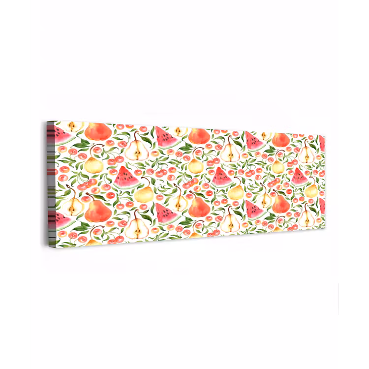 Fruit - Watermeloen - Kersen - Peer canvas 2cm klein 828 -z3d