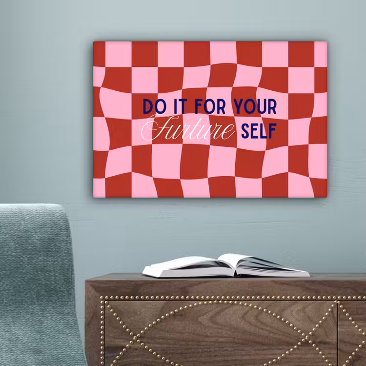 Furture - Geblokt - Rood canvas 2cm klein -sfeer4