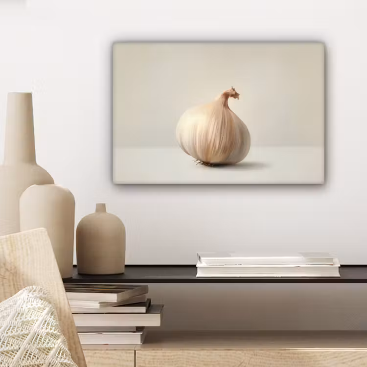 Knoflook - Natuurlijk - Beige canvas 2cm klein -sfeer6