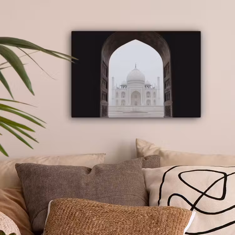 Donkere poort - Symmetrische koepel - Minaretten canvas 2cm klein -sfeer1