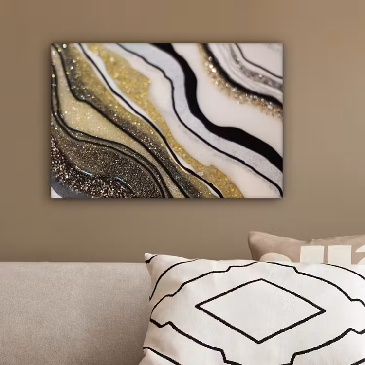 Edelsteen - Abstract - Marmer - Natuur canvas 2cm klein -sfeer3