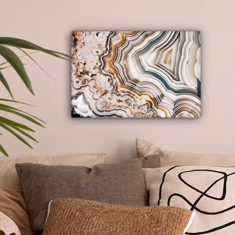 Edelsteen - Marmer - Natuur - Abstract canvas 2cm klein -sfeer1