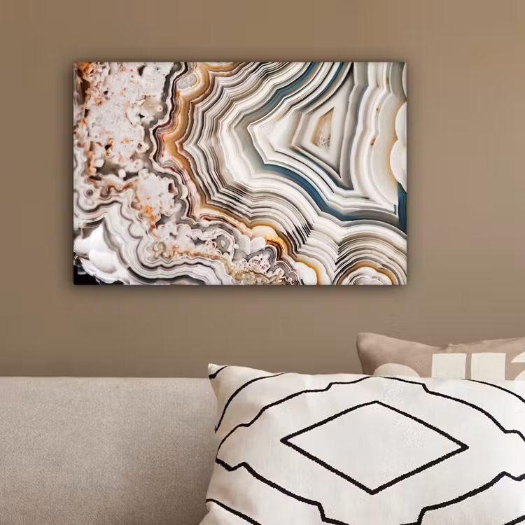 Edelsteen - Marmer - Natuur - Abstract canvas 2cm klein -sfeer3