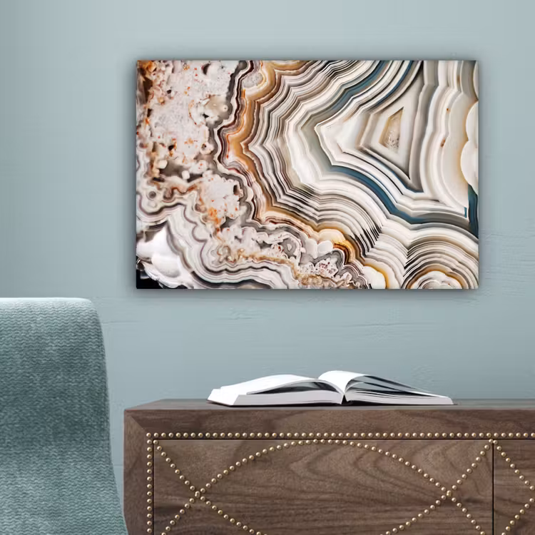 Edelsteen - Marmer - Natuur - Abstract canvas 2cm klein -sfeer4