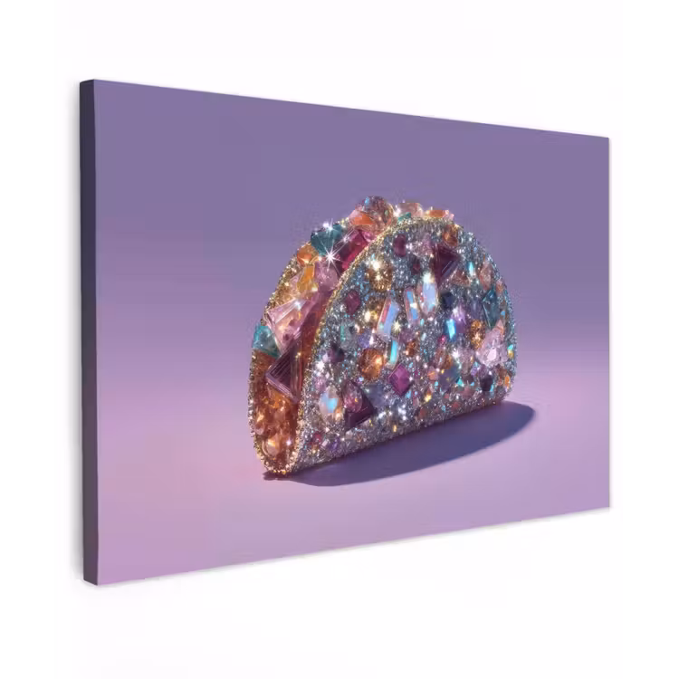 Edelstenen - Glitters - Paars - Kleurrijk canvas 2cm klein -z3d