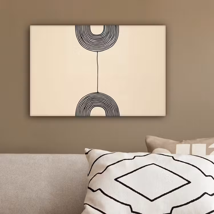 Geometrische bogen - Minimalistisch - Symmetrisch canvas 2cm klein -sfeer3