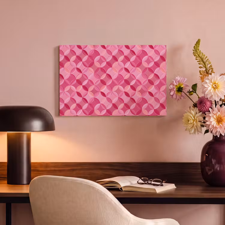 Geometrisch - Mozaïek - Modern - Roze canvas 2cm klein 34 -sfeer4