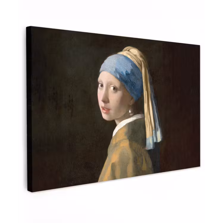 Meisje met de parel - Schilderij - Oude meesters - Vermeer canvas 2cm klein -z3d