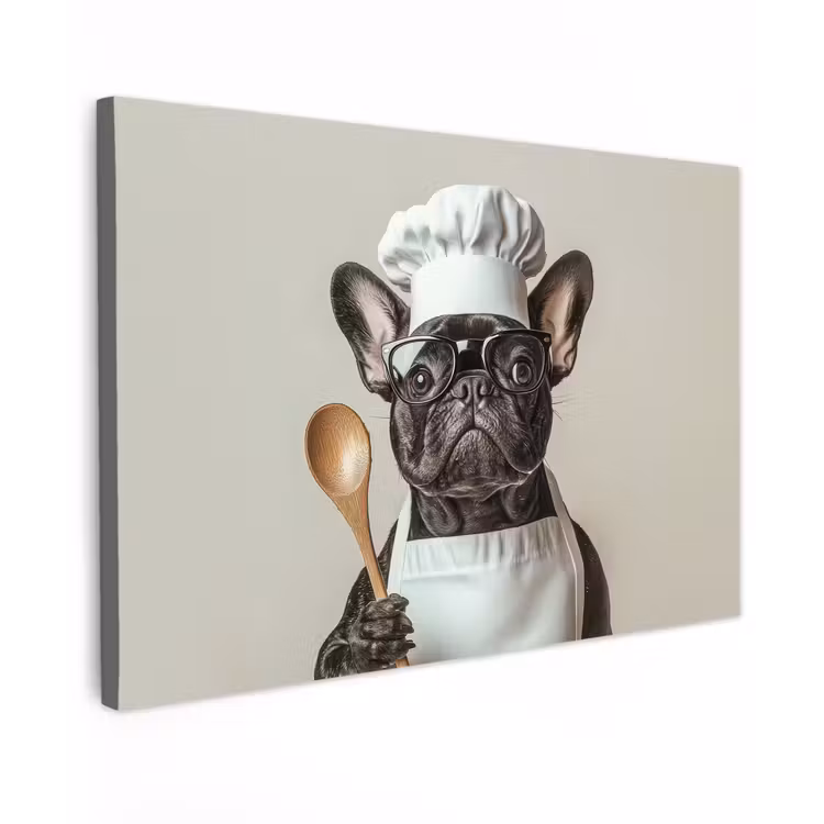Bril - Hond - Kok canvas 2cm klein -z3d