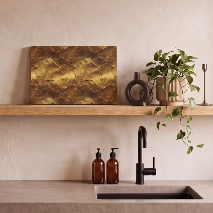 Bladgoud - Textuur - Goud canvas 2cm klein 34 -sfeer3
