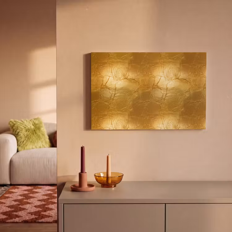 Bladgoud - Vintage - Textuur - Warm Goud canvas 2cm klein 34 -sfeer1