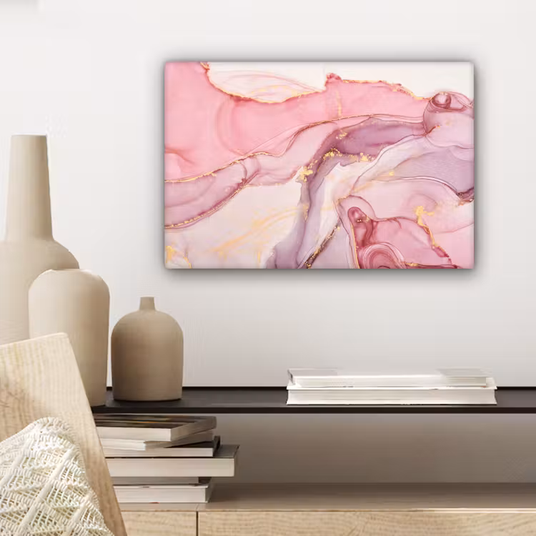 Goud - Marmer - Roze canvas 2cm klein -sfeer6