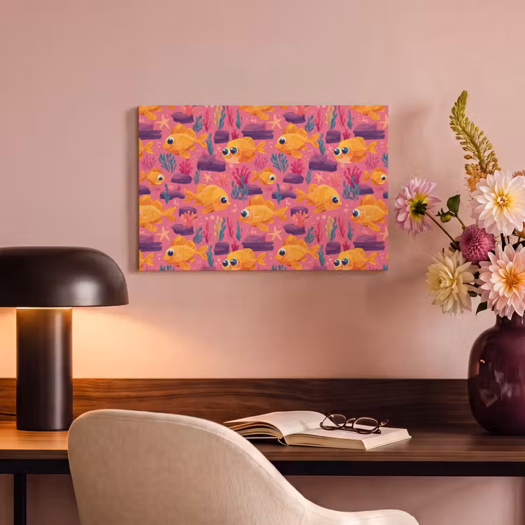 Goudvissen - Koraal - Kleurrijk canvas 2cm klein 34 -sfeer4