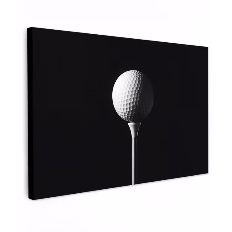 Golfbal - Minimalistisch - Wit canvas 2cm klein -z3d