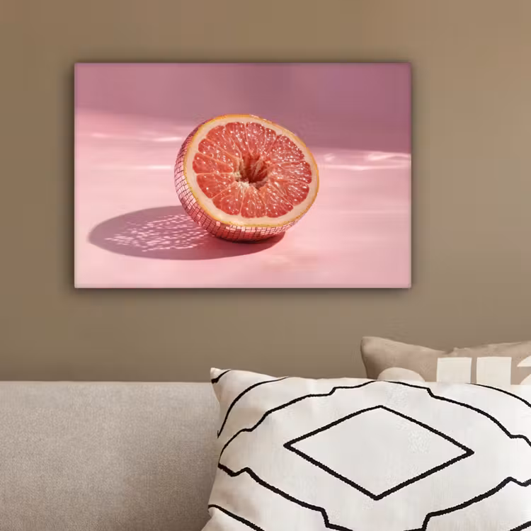 Grapefruit - Roze - Disco - Shiny canvas 2cm klein -sfeer3