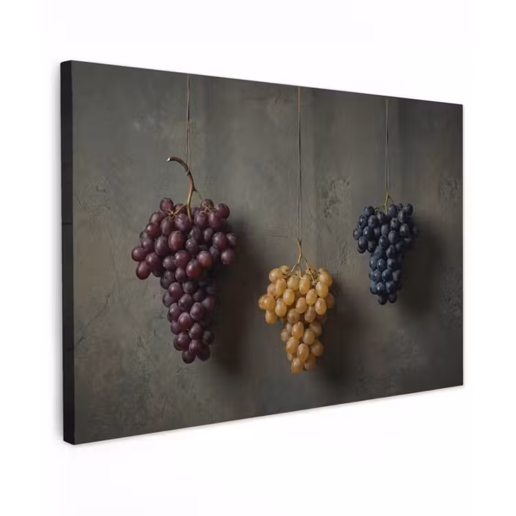 Druiven - Kleurrijk - Muur canvas 2cm klein -z3d