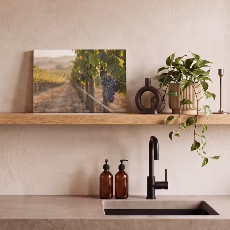 Druiven - Wijngaard - Zonlicht canvas 2cm klein -sfeer3