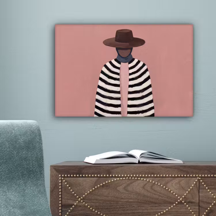 Grafisch - Vrouw - Roze canvas 2cm klein -sfeer4