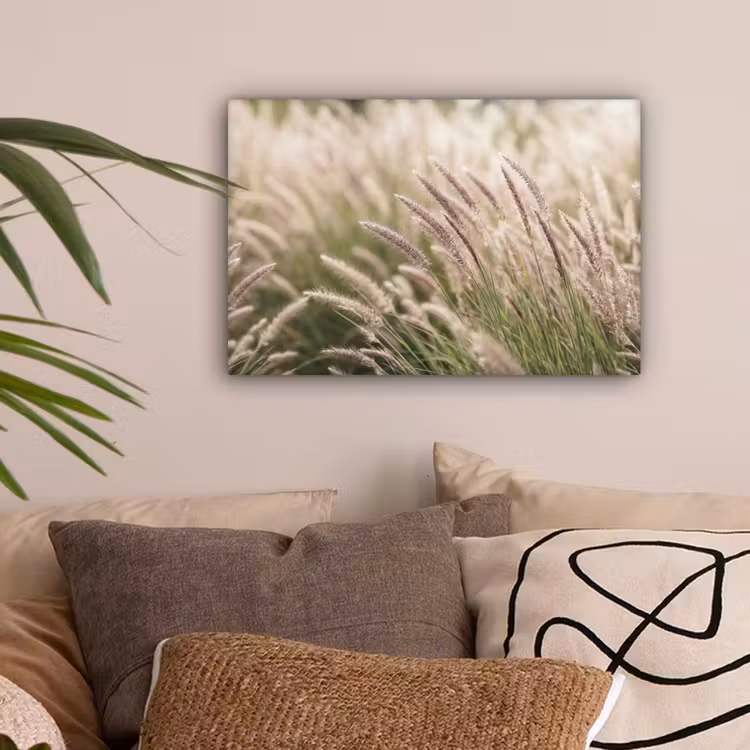 Gras - Close up - Groen canvas 2cm klein -sfeer1
