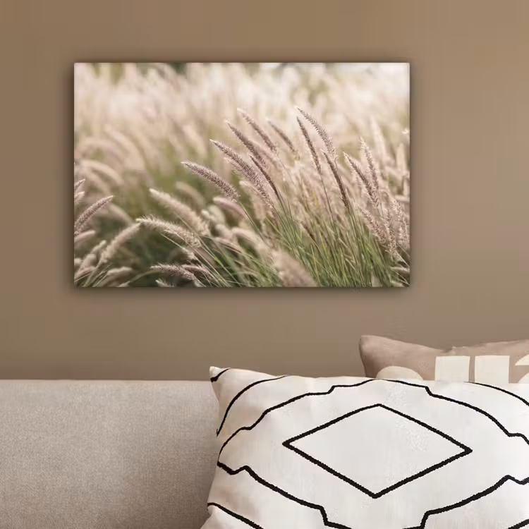 Gras - Close up - Groen canvas 2cm klein -sfeer3