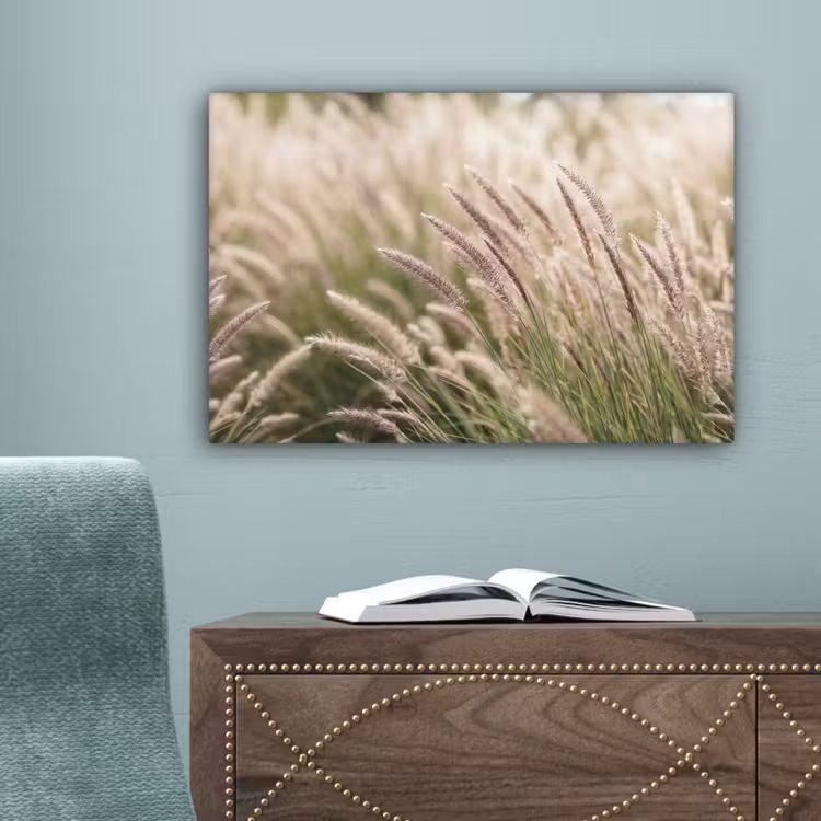 Gras - Close up - Groen canvas 2cm klein -sfeer4