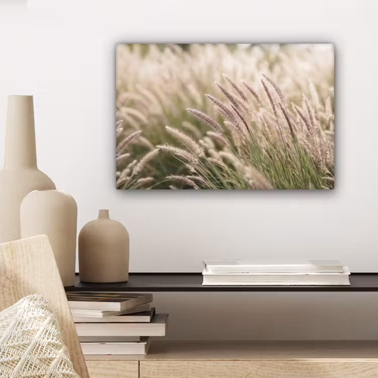 Gras - Close up - Groen canvas 2cm klein -sfeer6