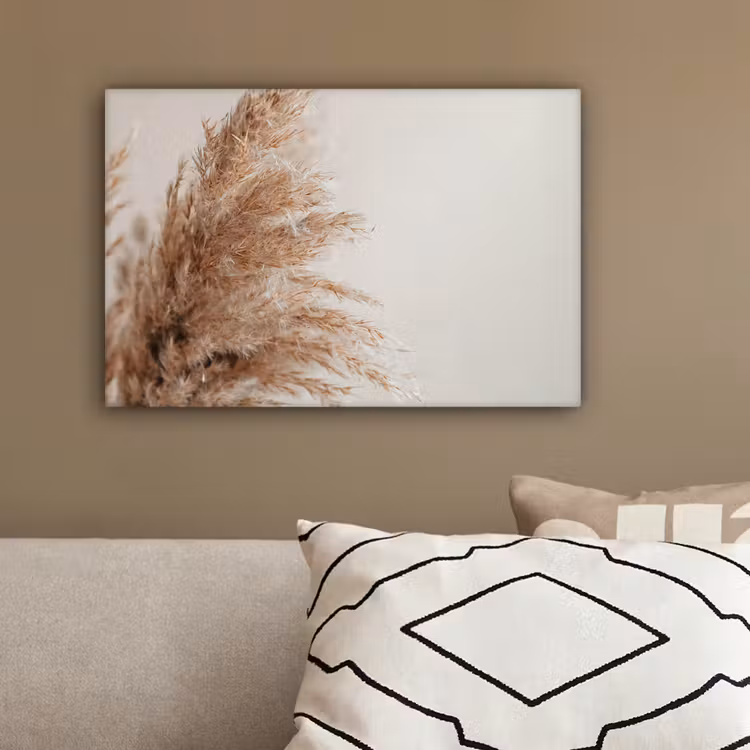 Gras - Planten - Natuur - Pampasgras canvas 2cm klein -sfeer3