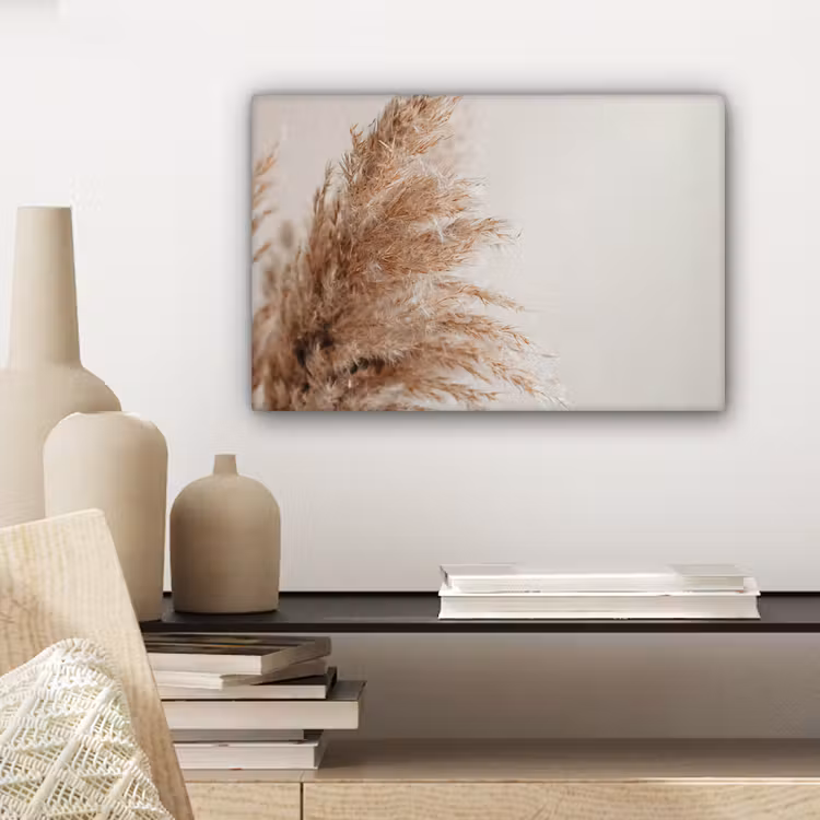 Gras - Planten - Natuur - Pampasgras canvas 2cm klein -sfeer6