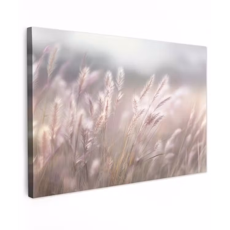 Graspluimen - Wind - Beige - Mistig canvas 2cm klein -z3d