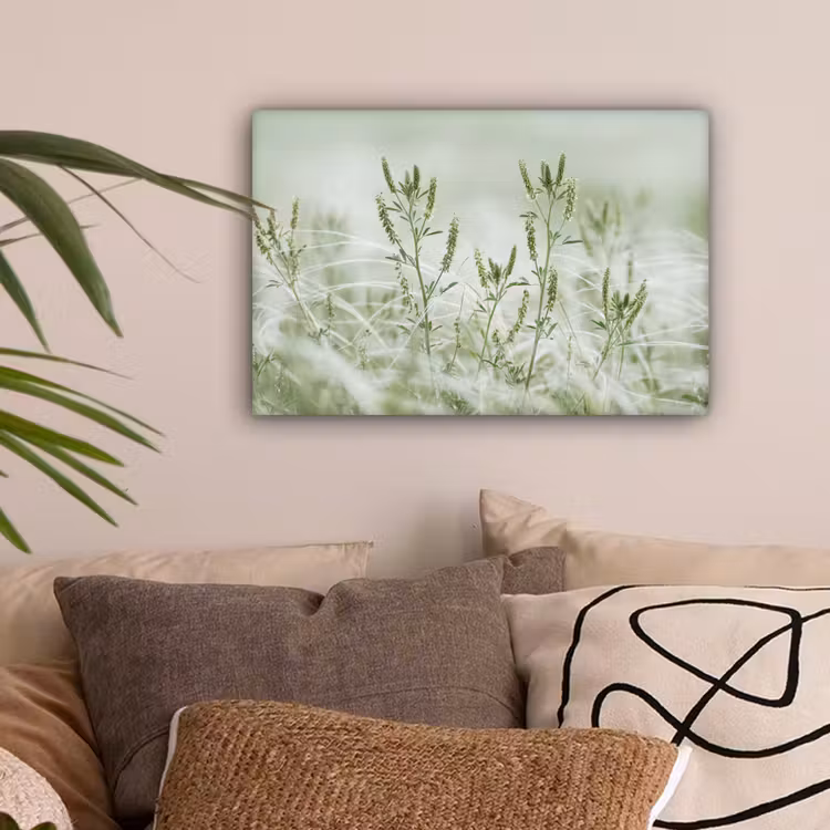 Grassen - Minimalistisch - Groen canvas 2cm klein -sfeer1