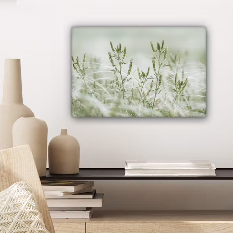 Grassen - Minimalistisch - Groen canvas 2cm klein -sfeer6