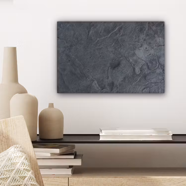 Grijs - Beton - Leisteen - Structuur - Retro canvas 2cm klein -sfeer6