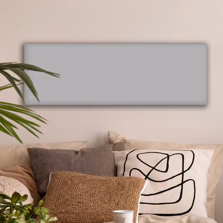Grijs - Effen print canvas 2cm klein 828 -sfeer1
