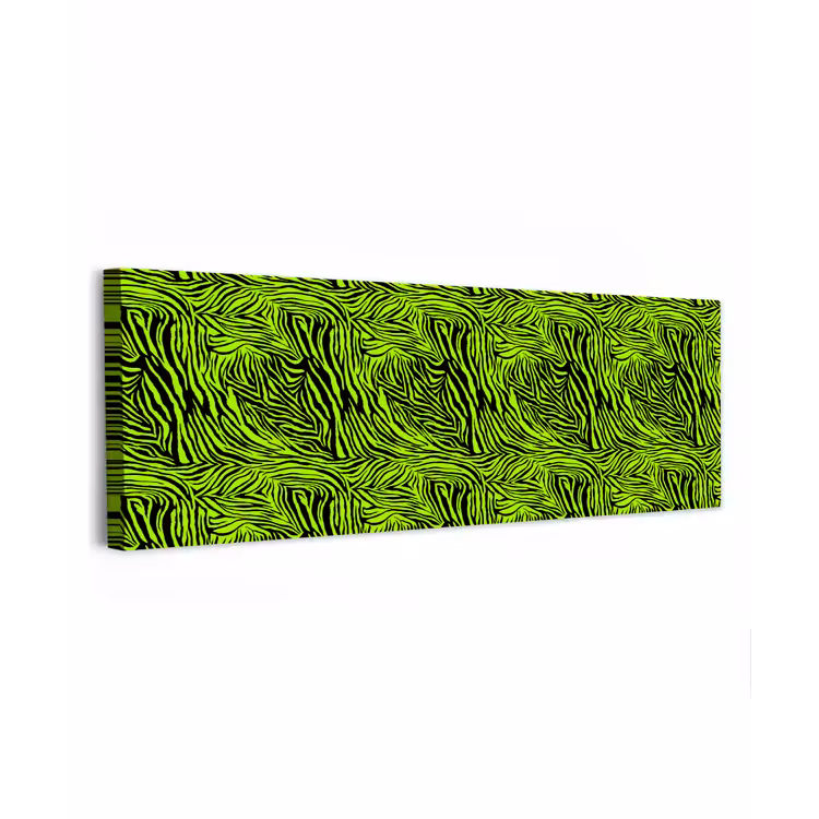 Groen - Zwart - Zebra canvas 2cm klein 828 -z3d