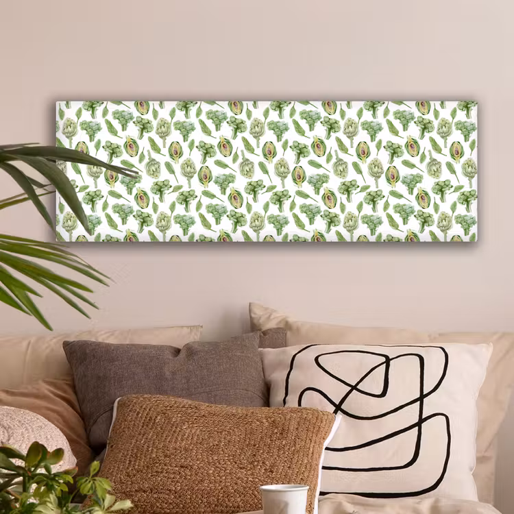 Groene - Groente - Broccoli - Artisjokken canvas 2cm klein 828 -sfeer1