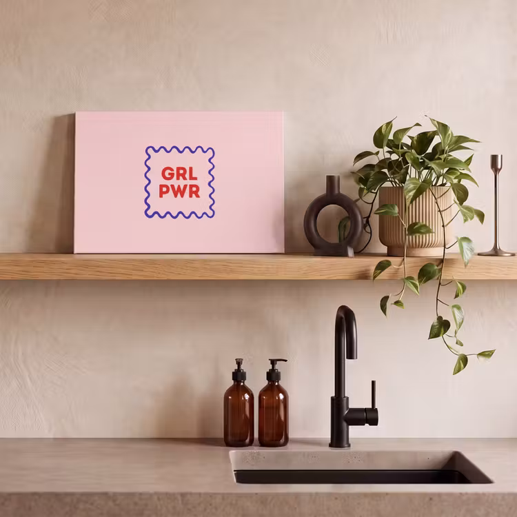 Grl pwr - Roze - Kader canvas 2cm klein -sfeer3