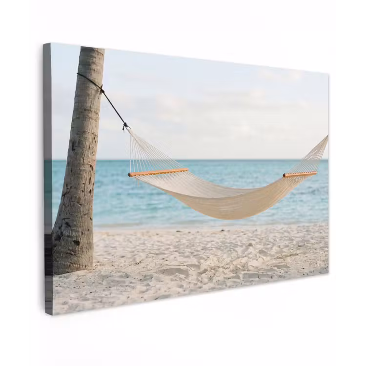 Hangmat - Strand - Wit canvas 2cm klein -z3d