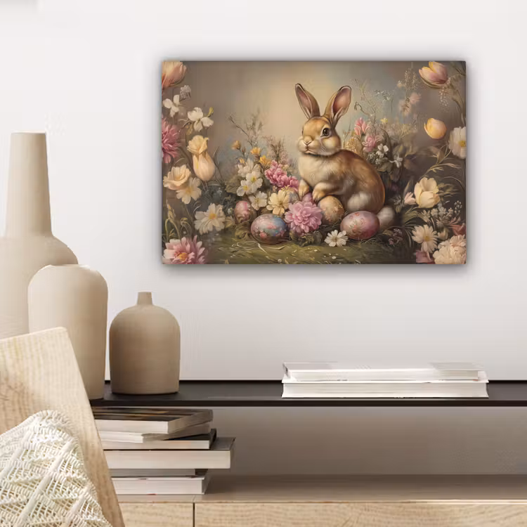 Haas - Stilleven - Bloemen canvas 2cm klein -sfeer6