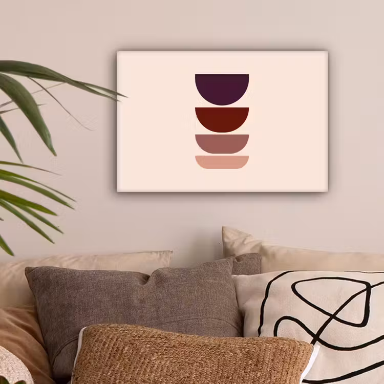 Harmonieus - Symmetrisch - Rood canvas 2cm klein -sfeer1