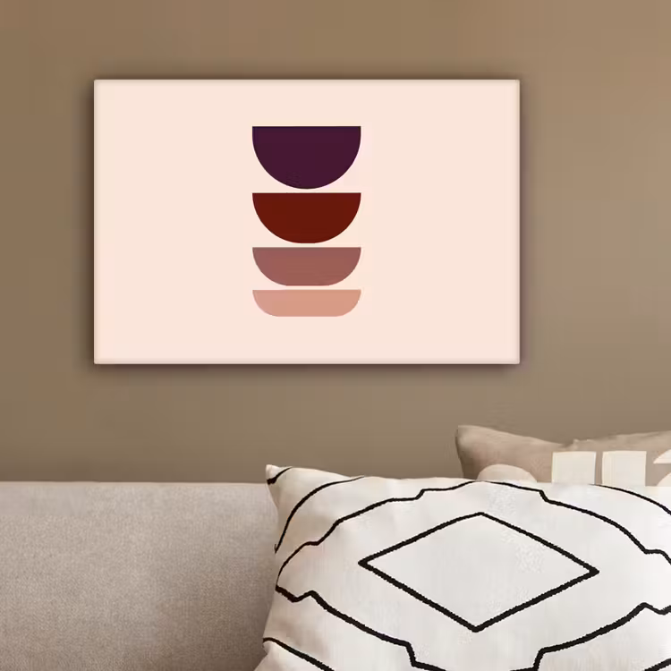 Harmonieus - Symmetrisch - Rood canvas 2cm klein -sfeer3