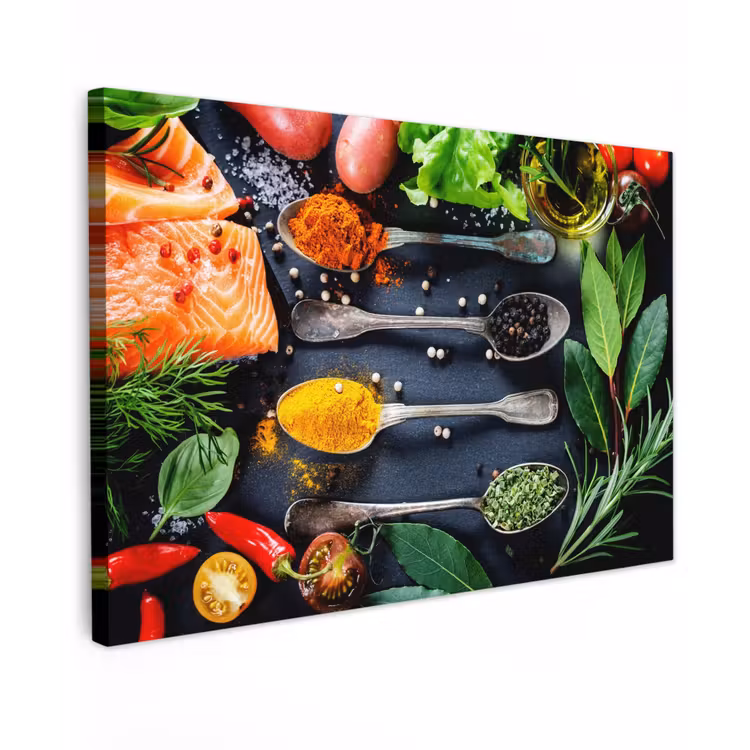 Kruiden - Lepels - Keuken - Specerijen canvas 2cm klein -z3d