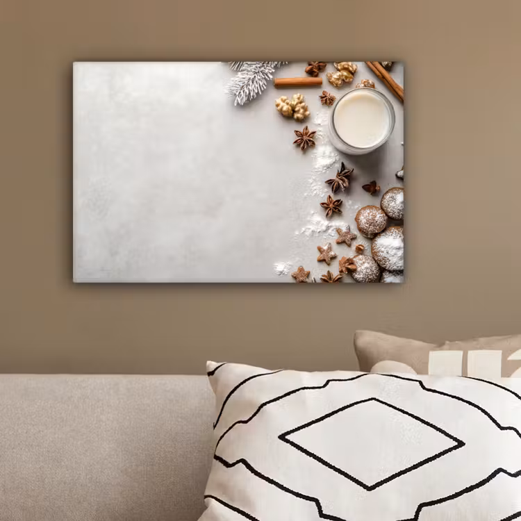 Kruiden - Winter - Melk - Beton canvas 2cm klein -sfeer3