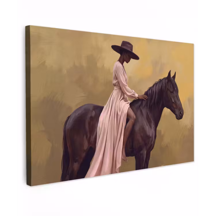Paard - Klassiek - Oker canvas 2cm klein -z3d