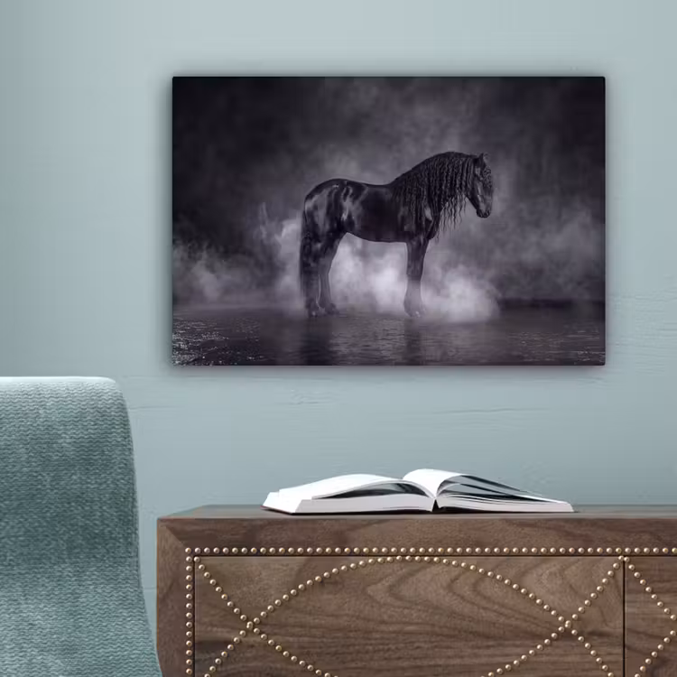 Paard - Magisch - Zwart canvas 2cm klein -sfeer4