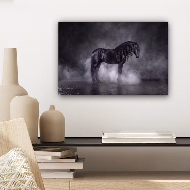 Paard - Magisch - Zwart canvas 2cm klein -sfeer6