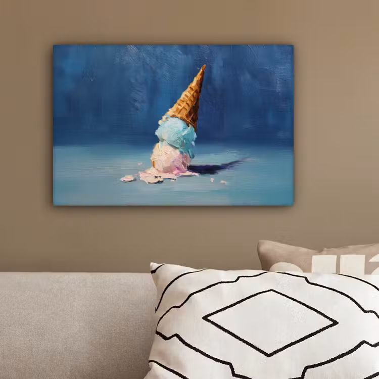 Ijshoorn - Bolletjes - Smelt - Roze canvas 2cm klein -sfeer3