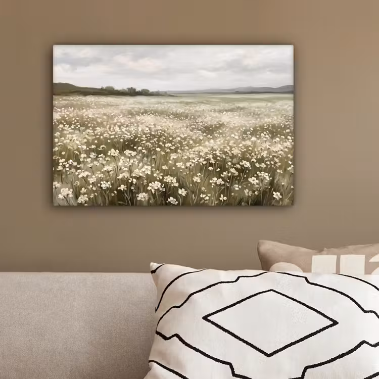 Illustratie - Landschap - Wit canvas 2cm klein -sfeer3