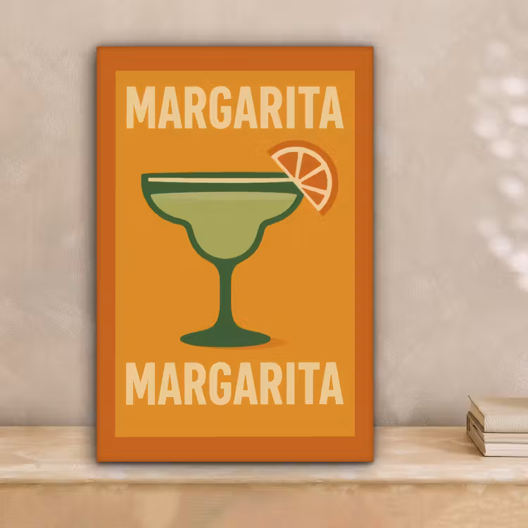Illustratie - Margarita - Sinaasappelschijf - Oranje canvas 2cm klein -sfeer1