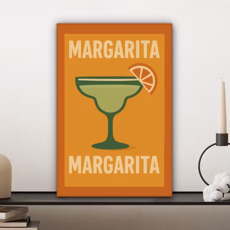 Illustratie - Margarita - Sinaasappelschijf - Oranje canvas 2cm klein -sfeer6